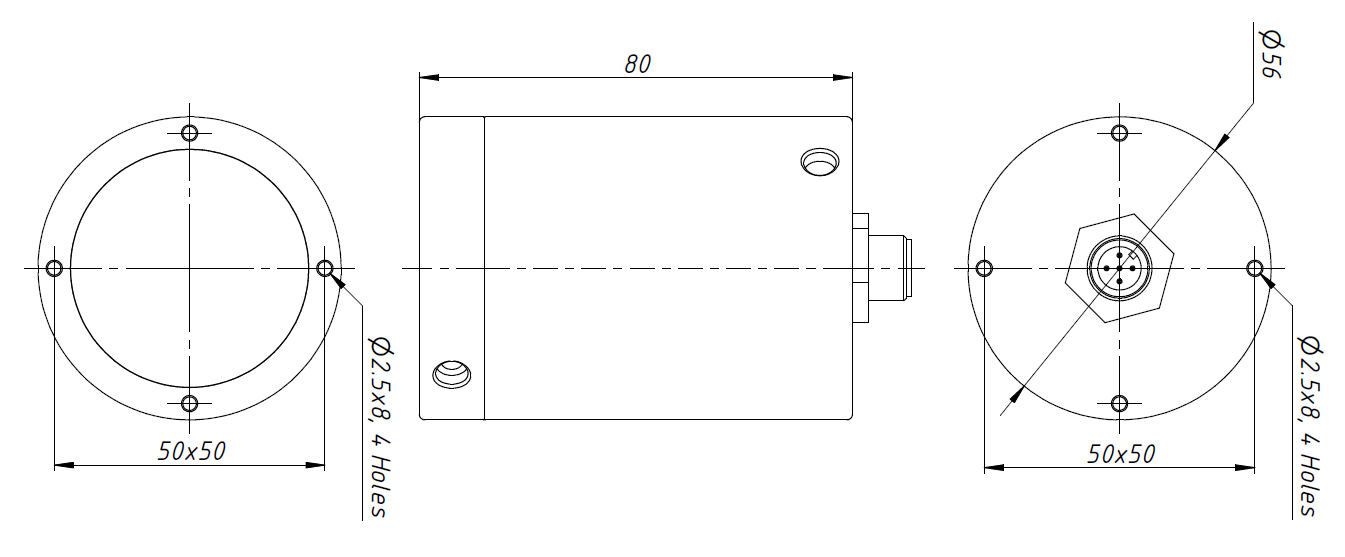 Dimensions Dual Freq. Echosounder EU D24